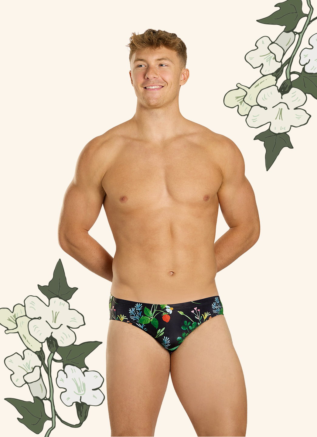  Sporti HydroLast Strawberry Fields Brief Swimsuit (26-40)