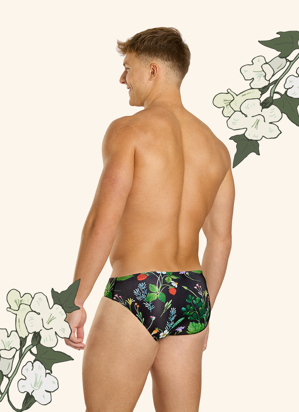  Sporti HydroLast Strawberry Fields Brief Swimsuit (26-40)
