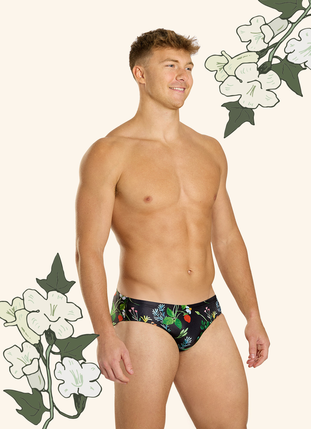  Sporti HydroLast Strawberry Fields Brief Swimsuit (26-40)
