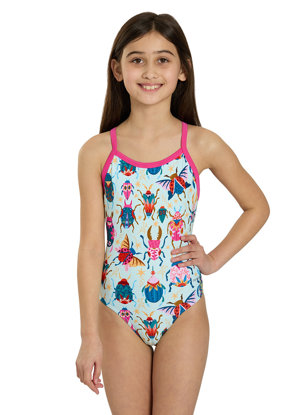  Sporti Beetle Brights Thin Strap One Piece Swimsuit Youth (22-28)