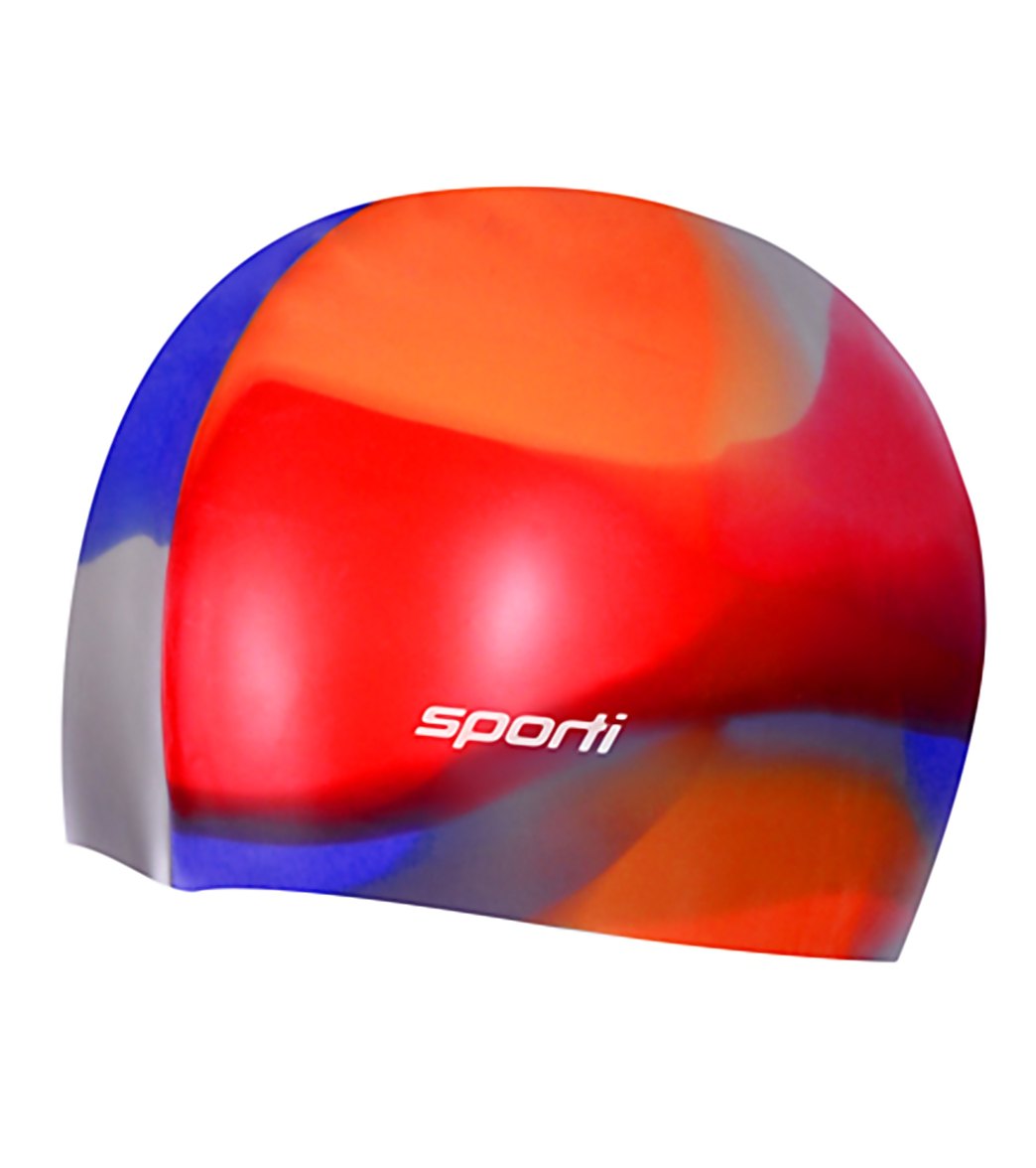  Sporti Multi Color Silicone Swim Cap