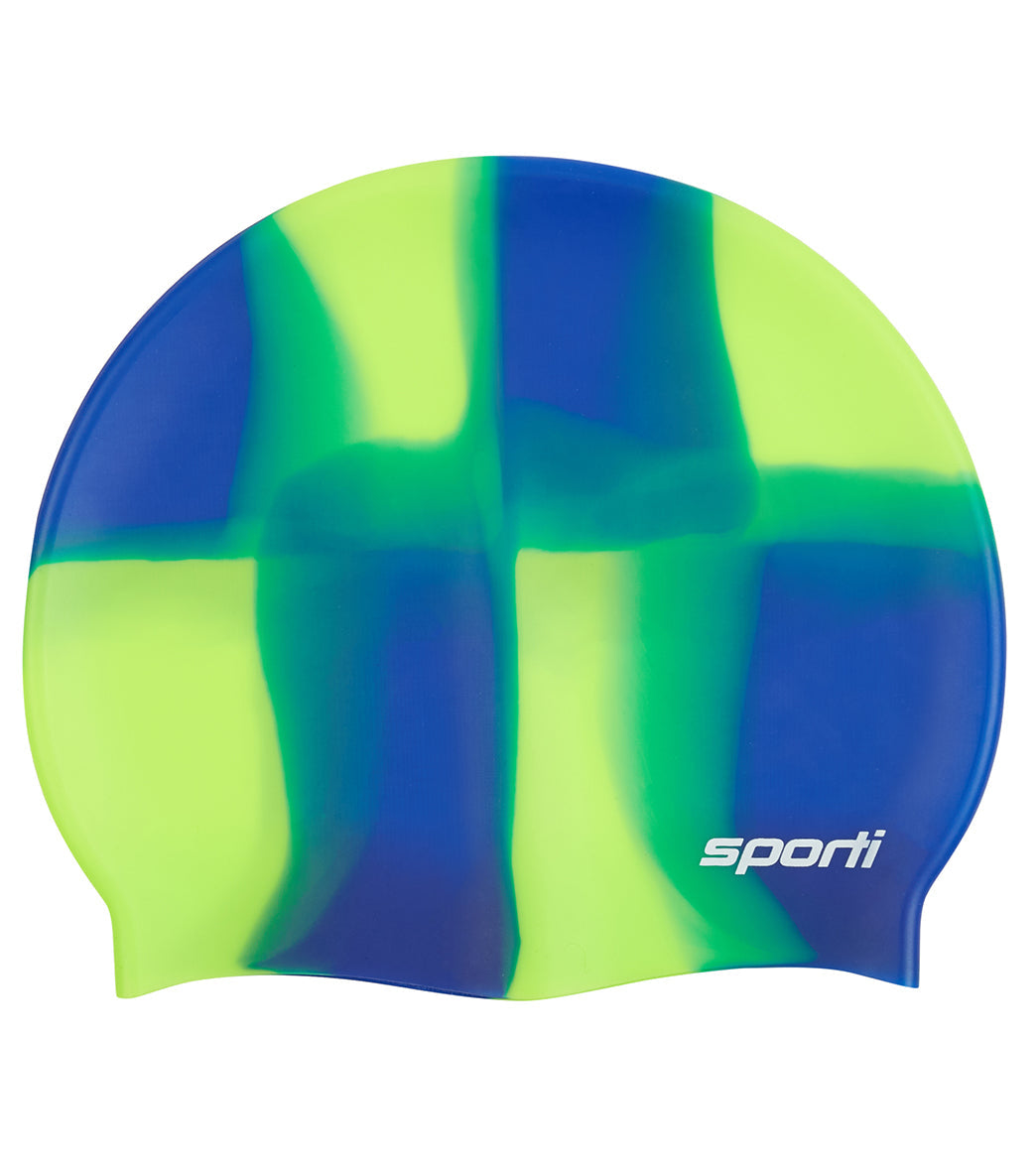  Sporti Multi Color Silicone Swim Cap