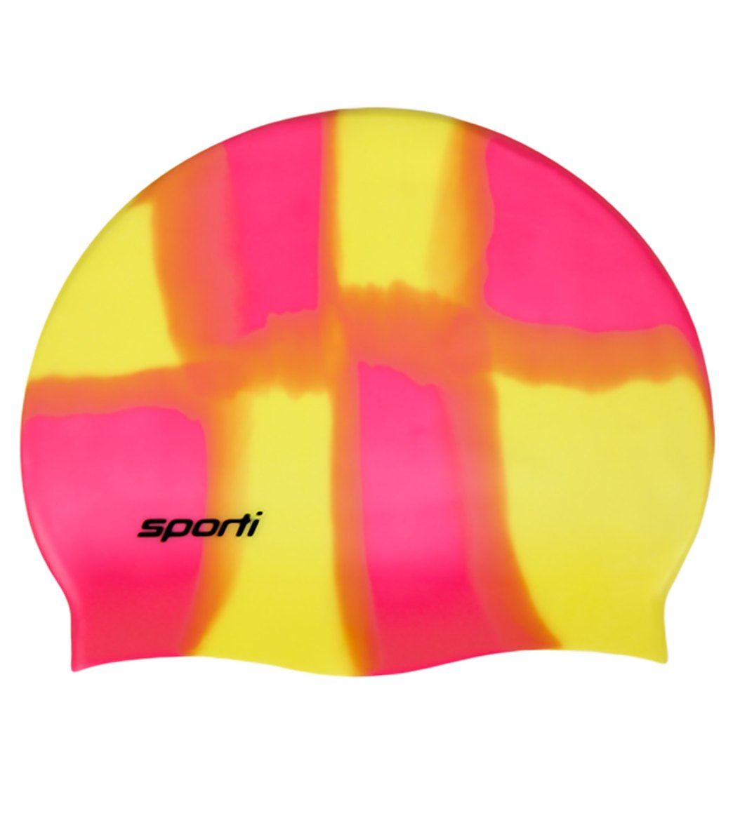  Sporti Multi Color Silicone Swim Cap