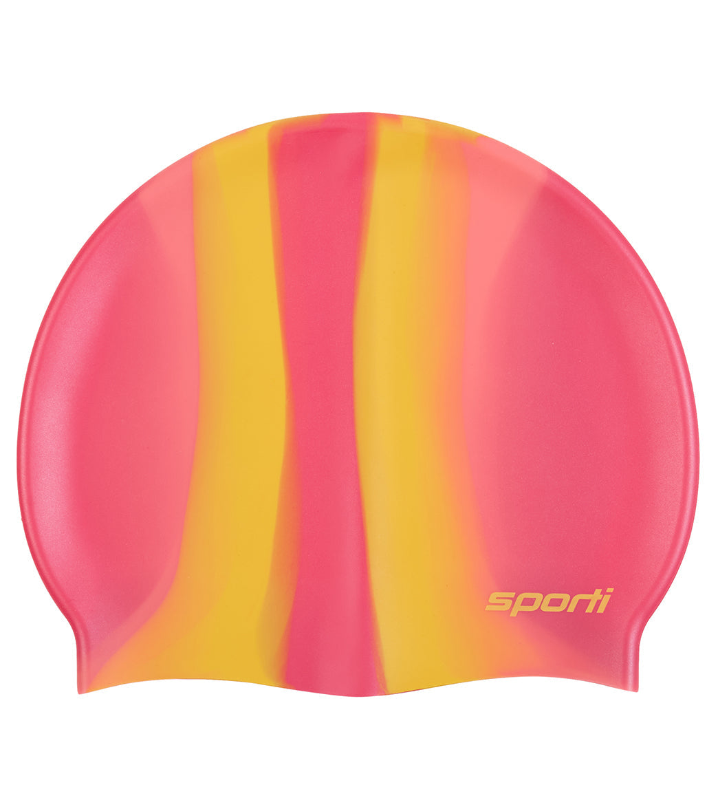  Sporti Multi Color Silicone Swim Cap