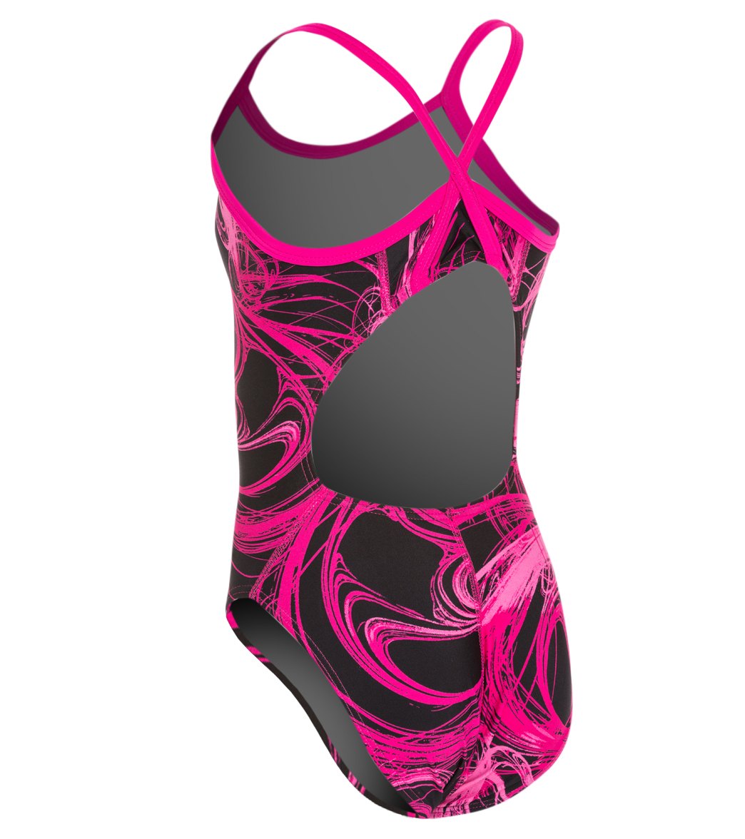  Sporti Light Wave Thin Strap One Piece Swimsuit Youth (22-28)