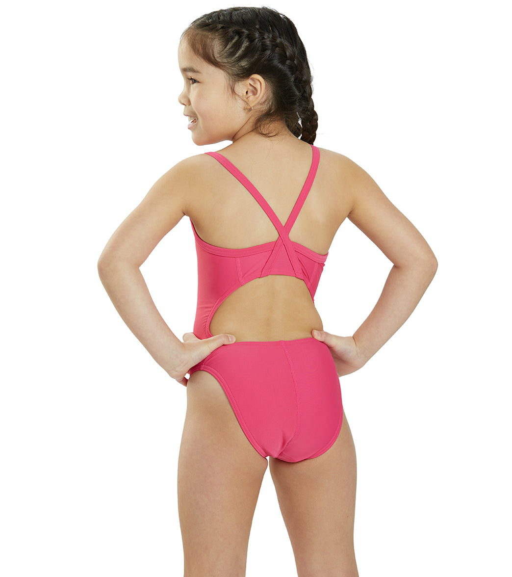  Sporti Solid Thin Strap One Piece Swimsuit Youth (22-28)