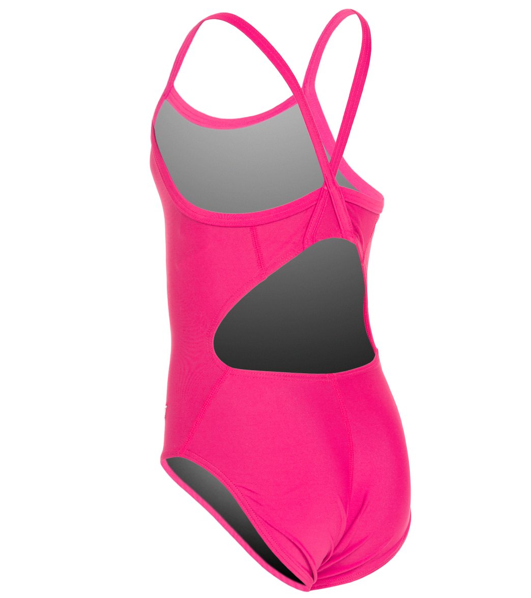  Sporti Solid Thin Strap One Piece Swimsuit Youth (22-28)