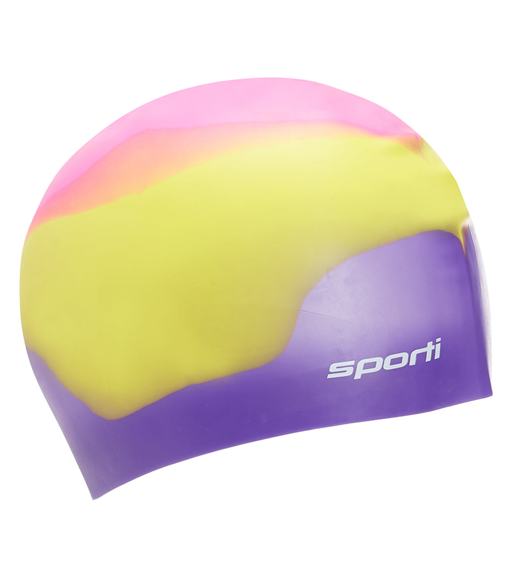  Sporti Long Hair Multi Silicone Swim Cap