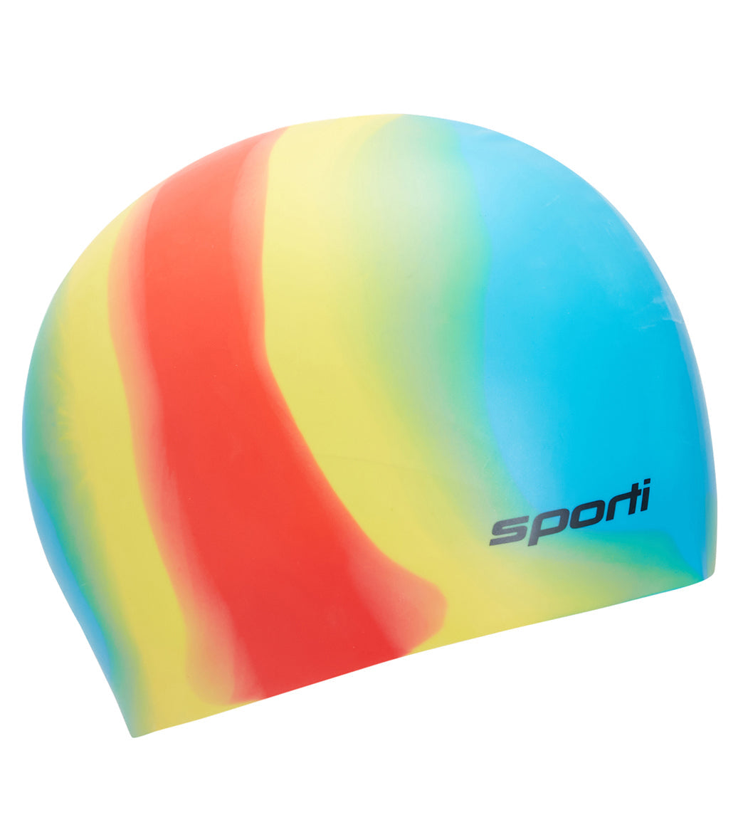  Sporti Long Hair Multi Silicone Swim Cap
