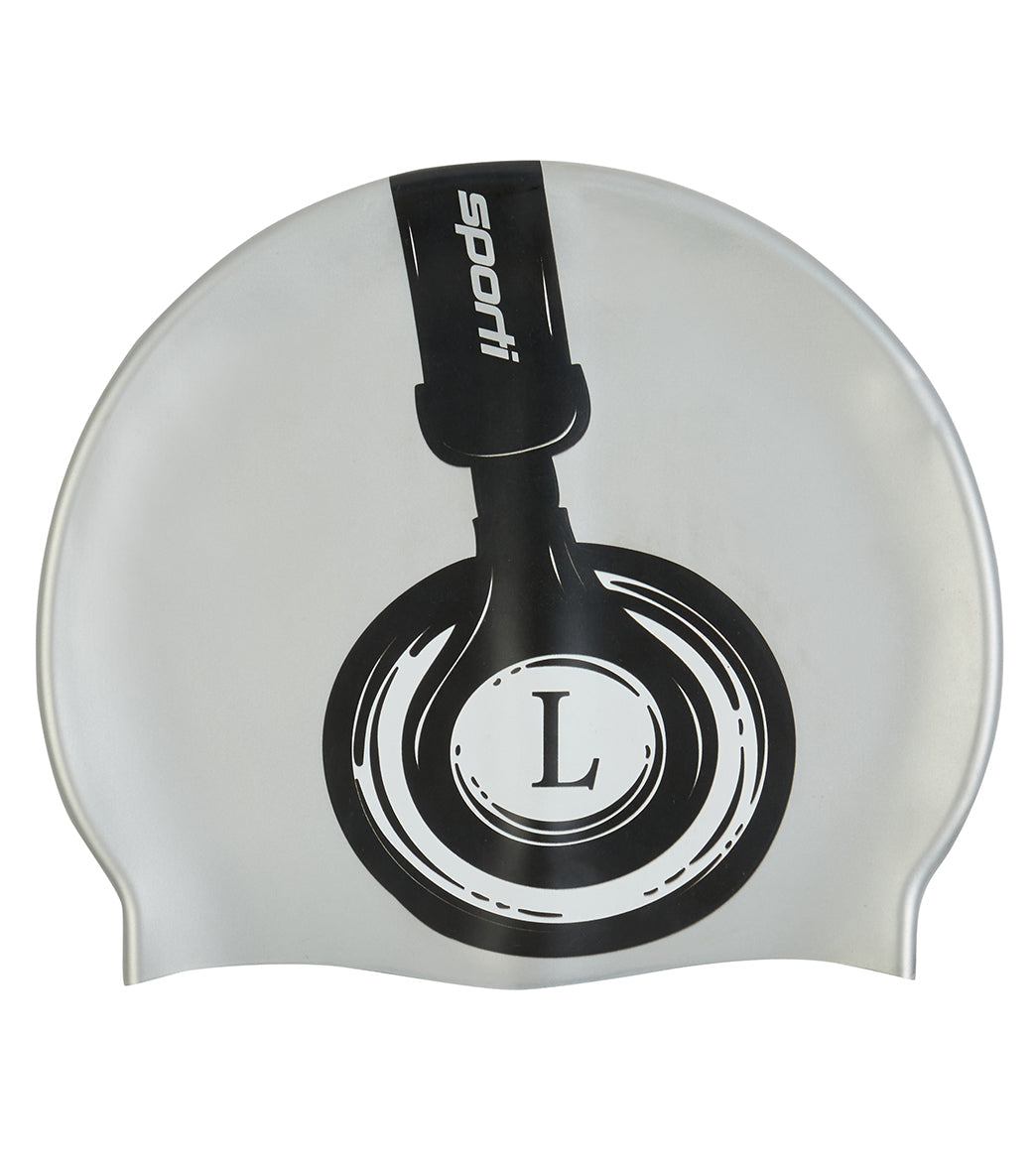  Sporti Headphone Silicone Swim Cap