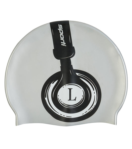  Sporti Headphone Silicone Swim Cap