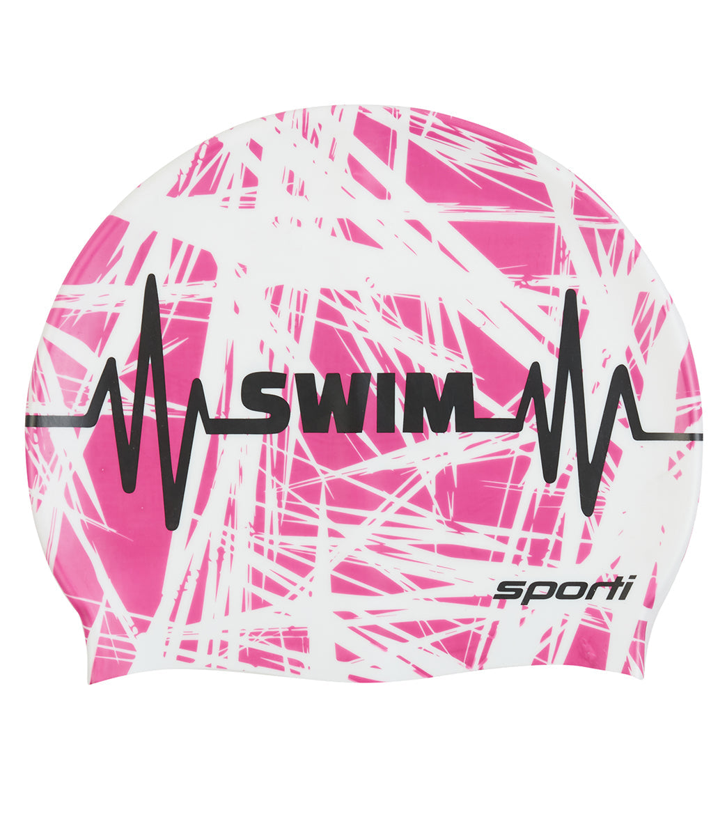  Sporti Swim Beat Silicone Swim Cap