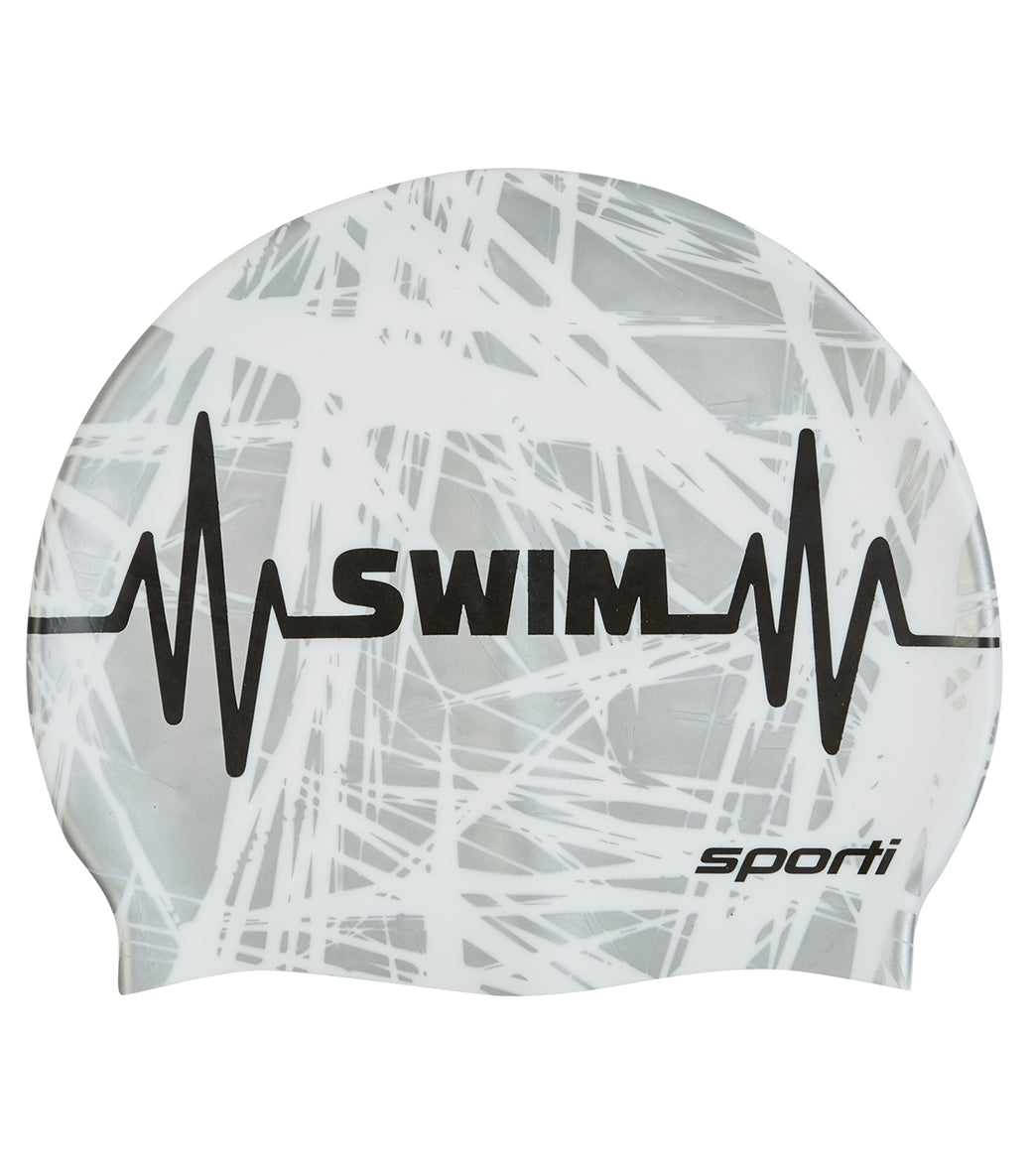  Sporti Swim Beat Silicone Swim Cap