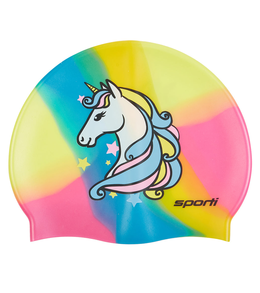  Sporti Unicorn Silicone Swim Cap Jr.