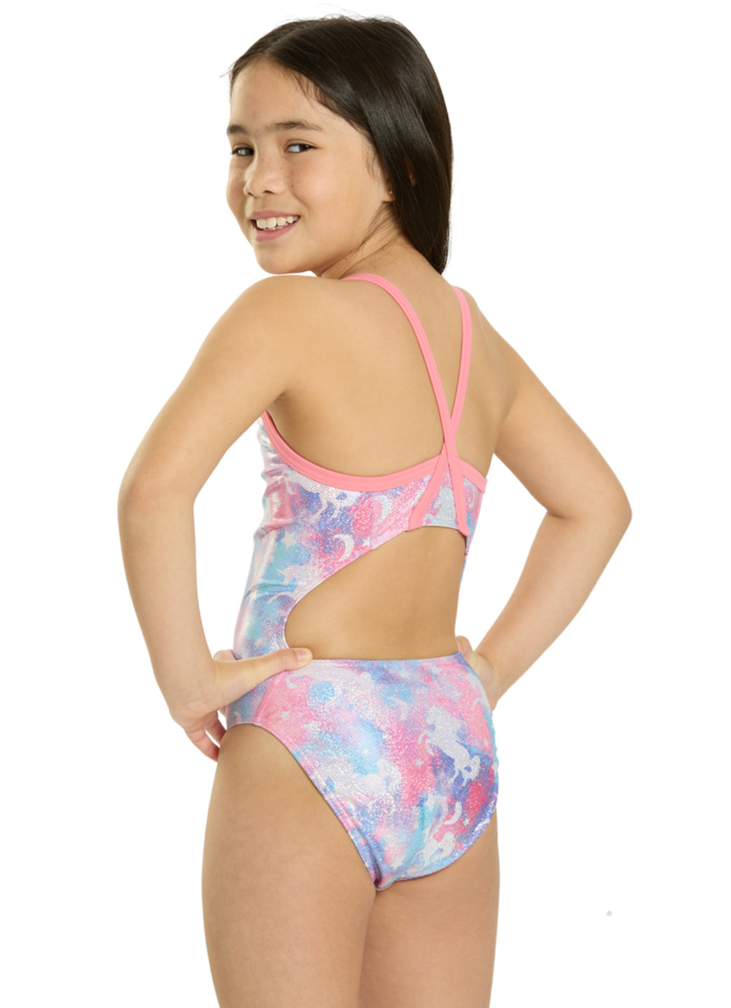  Sporti Unicorn Dreams Foil Thin Strap One Piece Swimsuit Youth (22-28)