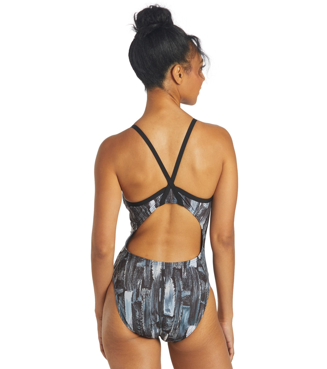  Sporti HydroLast Artsy Thin Strap One Piece Swimsuit (22-40)