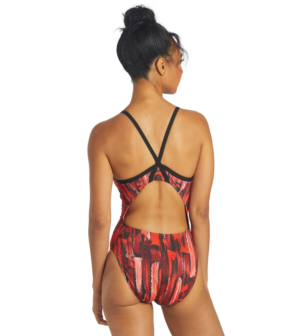  Sporti HydroLast Artsy Thin Strap One Piece Swimsuit (22-40)