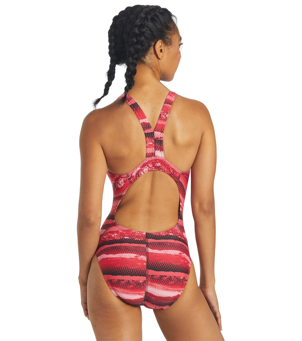  Sporti Deep Wide Strap One Piece Swimsuit (22-40)