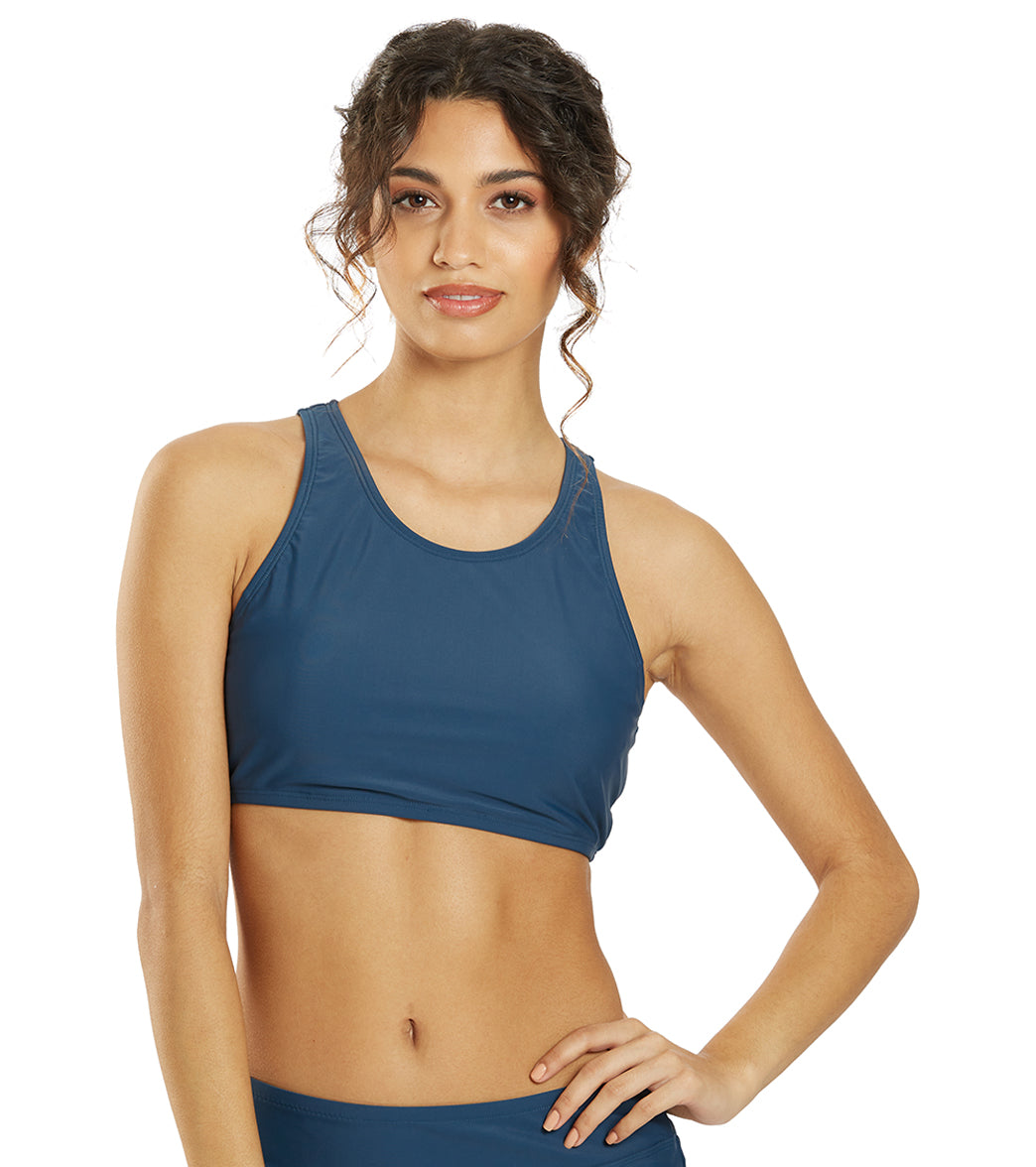  Sporti Active High Neck Crop Bikini Top