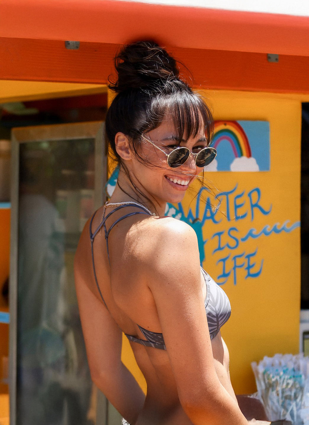  Sporti X Stef Corgel Isla Palm Shadow Strappy Bikini Top