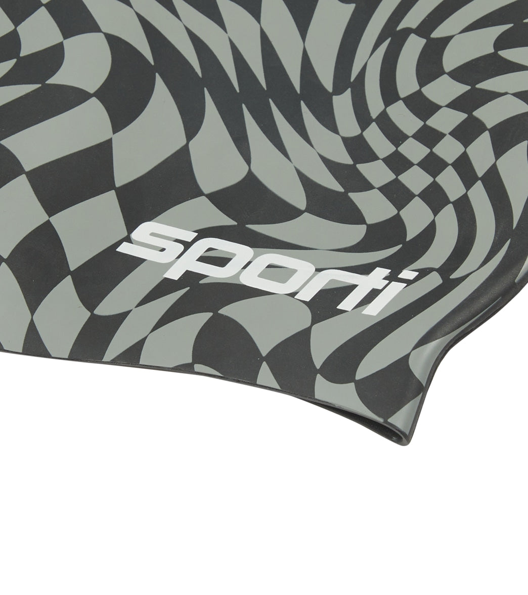  Sporti Checkmate Silicone Swim Cap