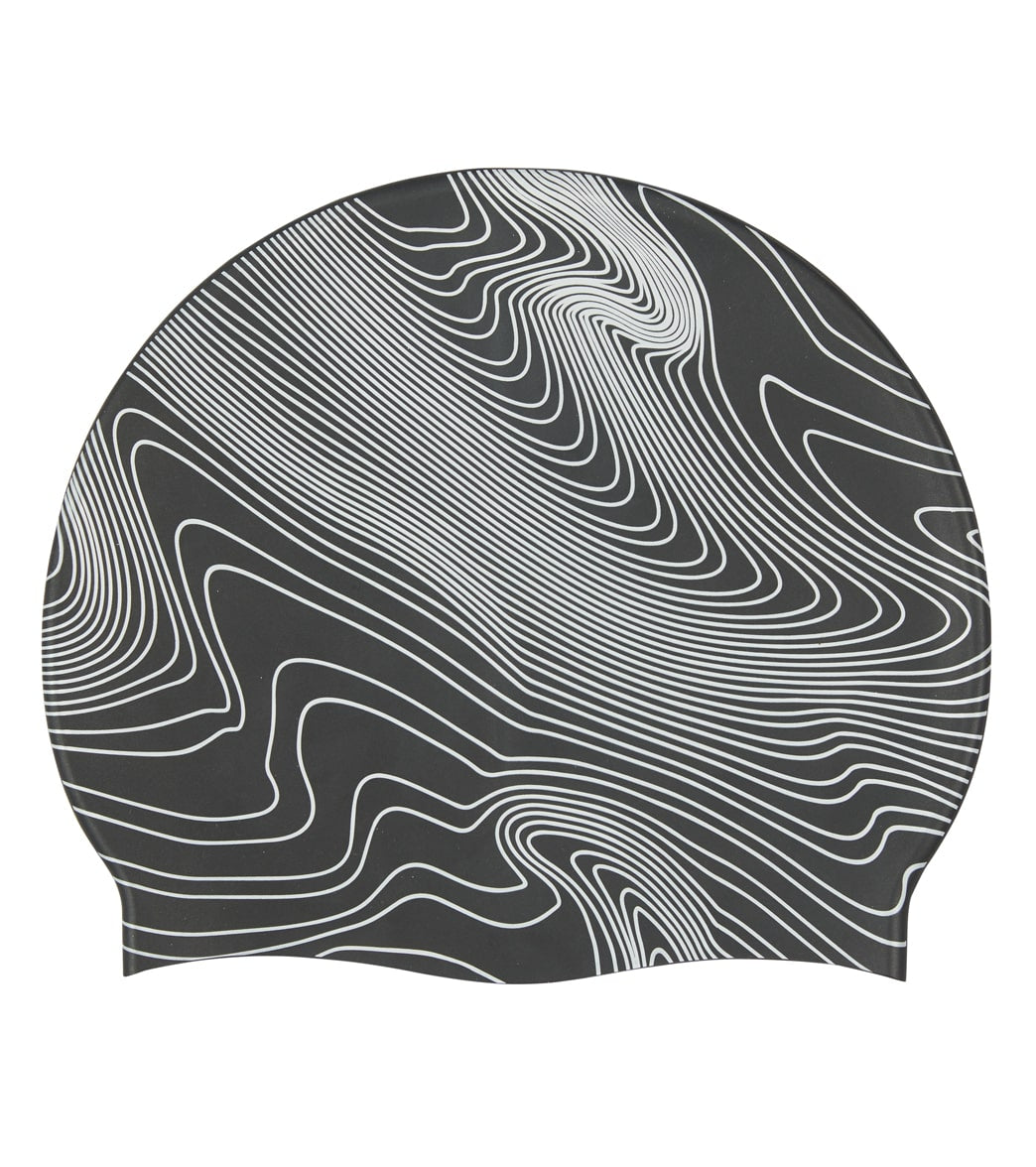  Sporti Sonar Waves Silicone Swim Cap