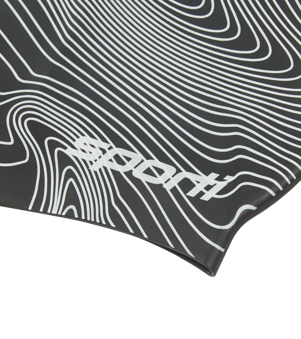  Sporti Sonar Waves Silicone Swim Cap