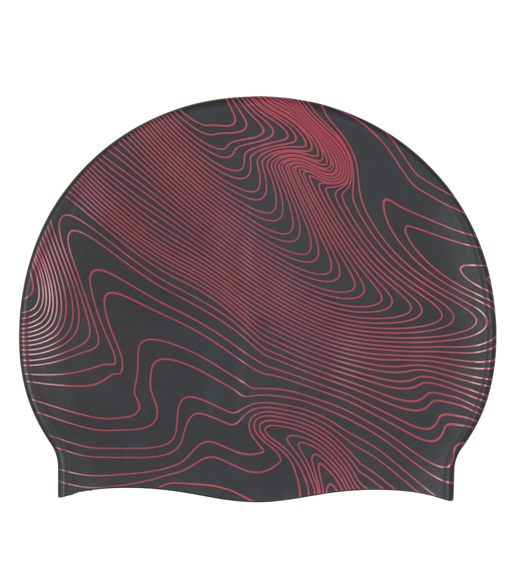  Sporti Sonar Waves Silicone Swim Cap