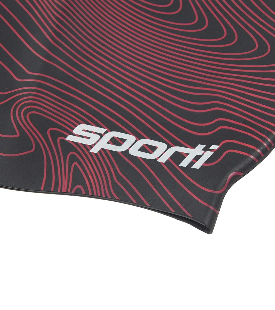 Sporti Sonar Waves Silicone Swim Cap