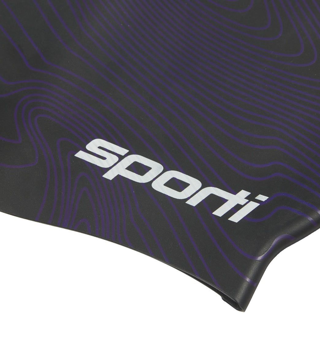  Sporti Sonar Waves Silicone Swim Cap