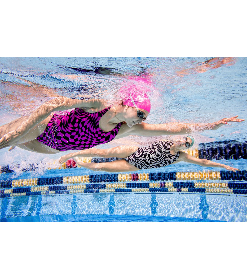  Sporti Checkmate Wide Strap One Piece Swimsuit (22-40)