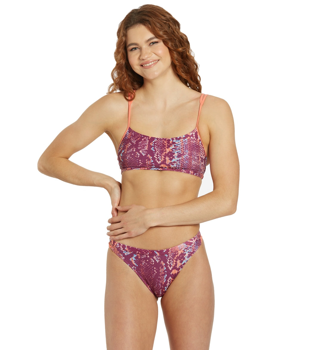  Sporti X Gretchen Walsh Desert Python Tracy Double Strap Bikini Top