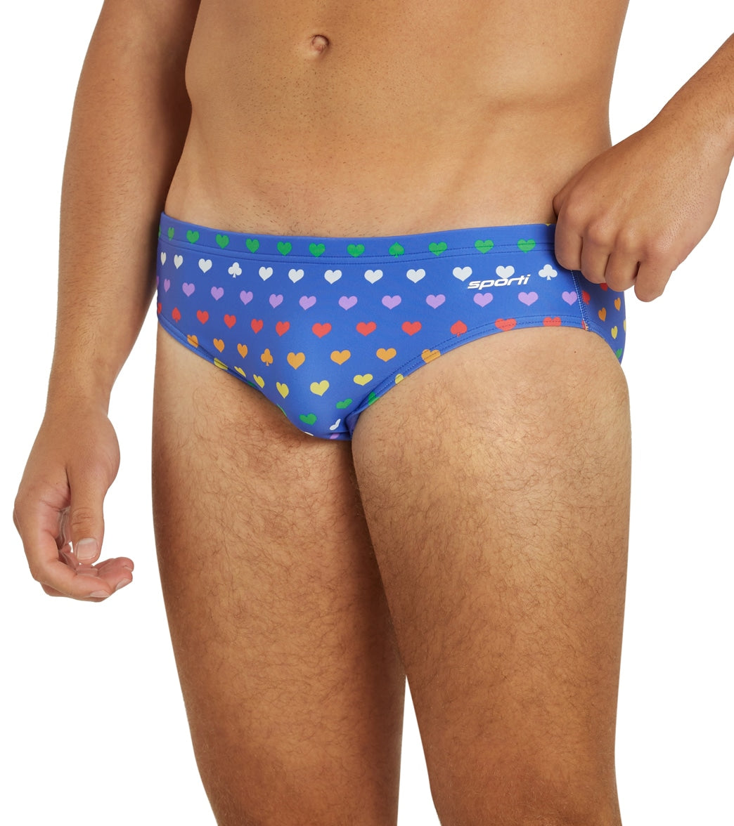  Sporti Rainbow Heart Brief Swimsuit