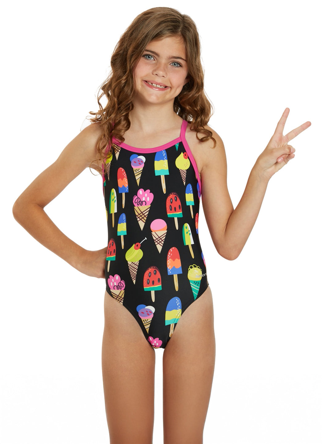  Sporti I-Scream Thin Strap One Piece Swimsuit (22-40)