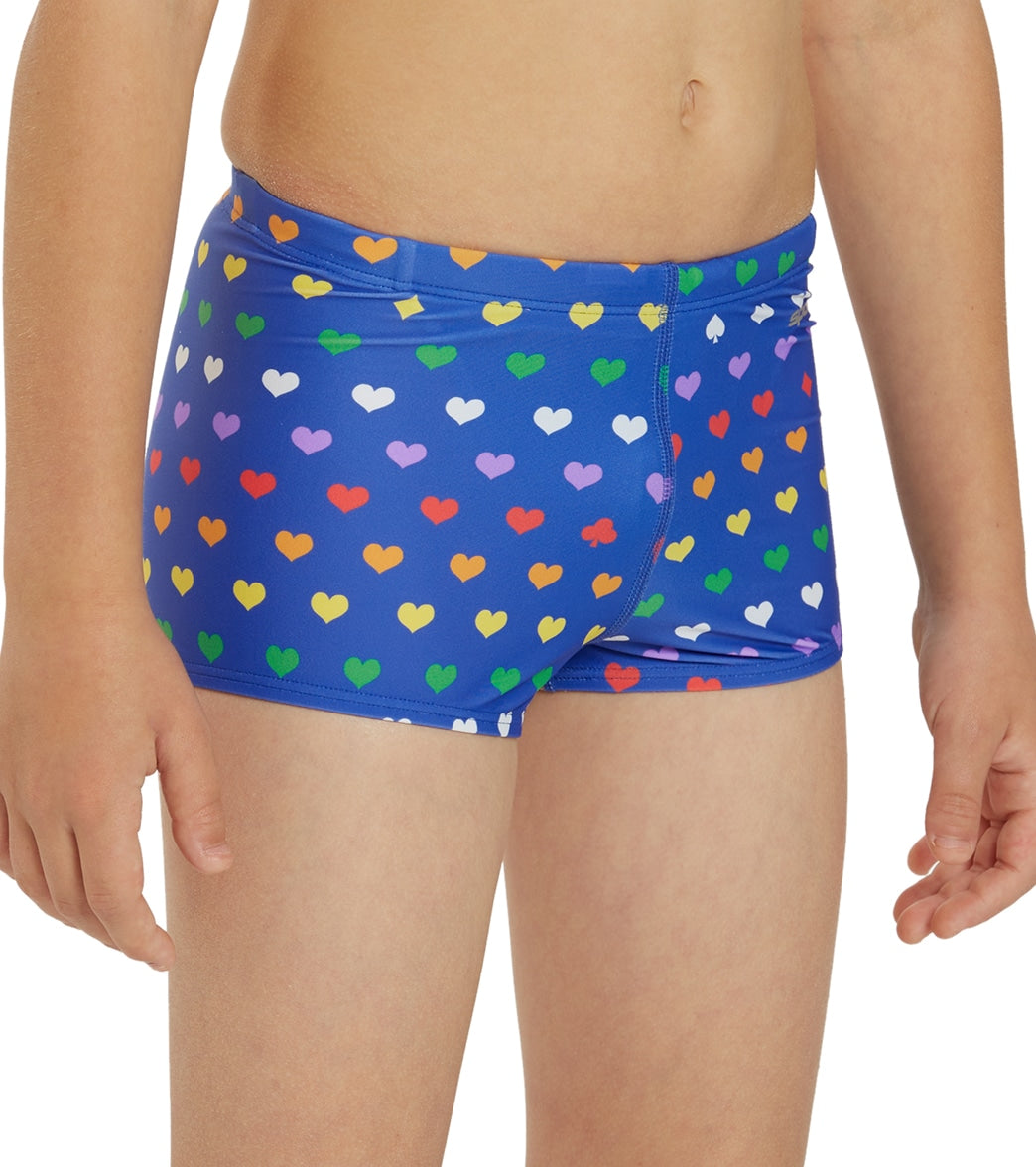  Sporti Rainbow Heart Square Leg Swimsuit Youth (22-28)