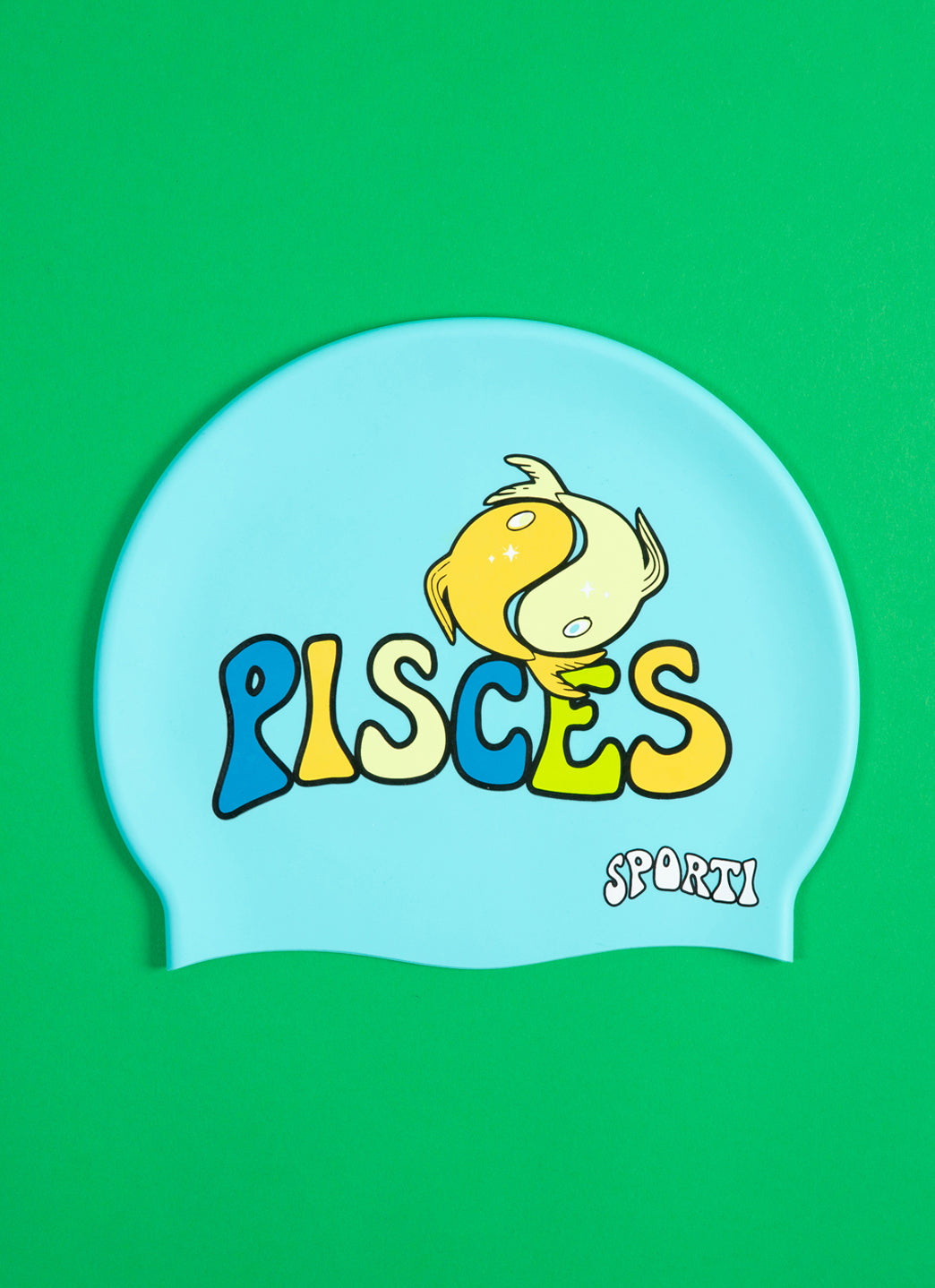  Sporti Groovy Zodiac Pisces Silicone Swim Cap