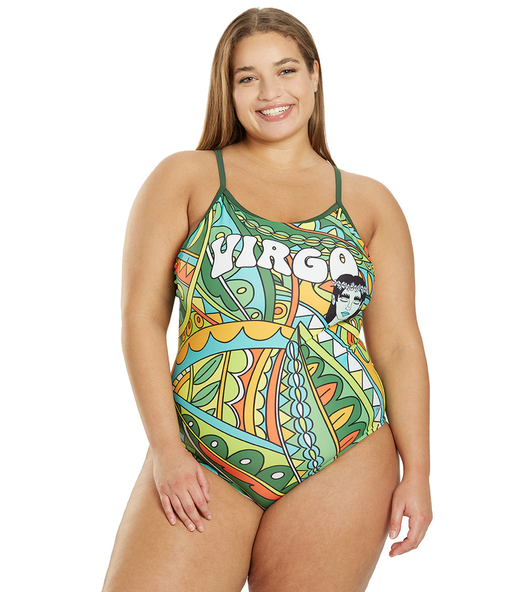  Sporti Groovy Zodiac Virgo Thin Strap One Piece Swimsuit (22-44)