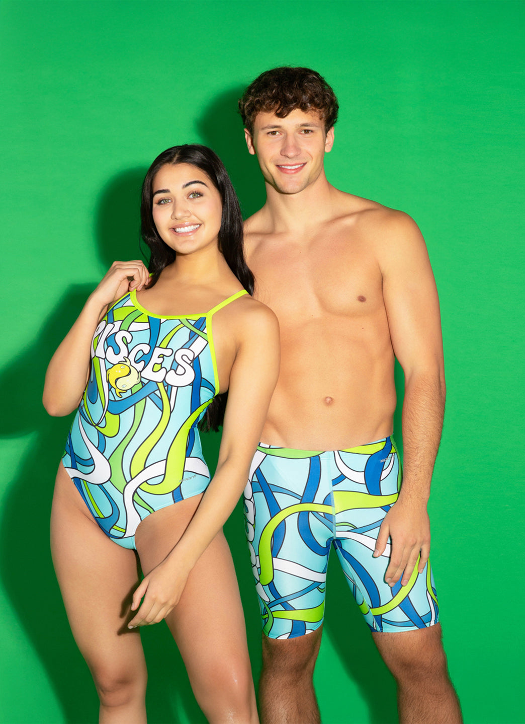  Sporti Groovy Zodiac Pisces Jammer Swimsuit (24-40)