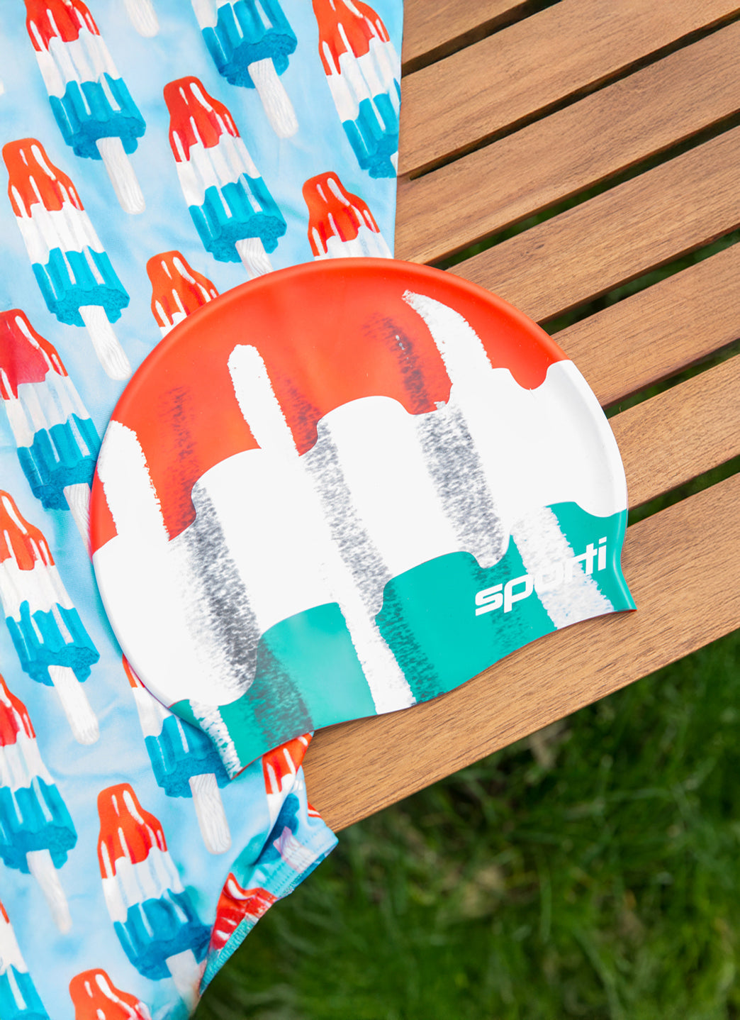  Sporti X Alex & Gretchen Walsh Retro Pop Silicone Swim Cap