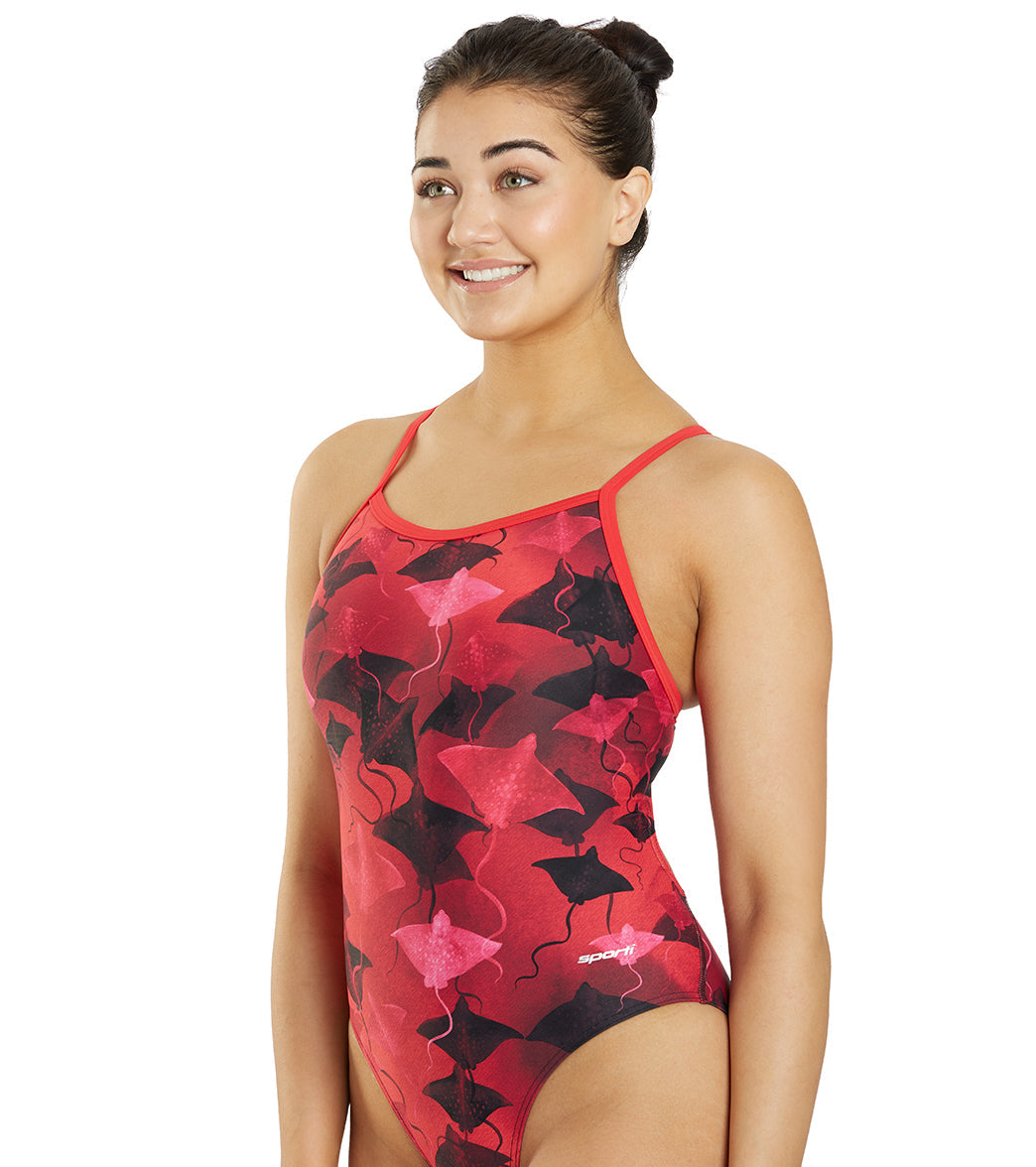  Sporti Stingray Fever Thin Strap One Piece Swimsuit (22-44)