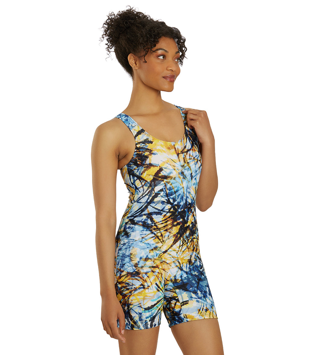  Sporti Unitard Breezy Palms One Piece Swimsuit