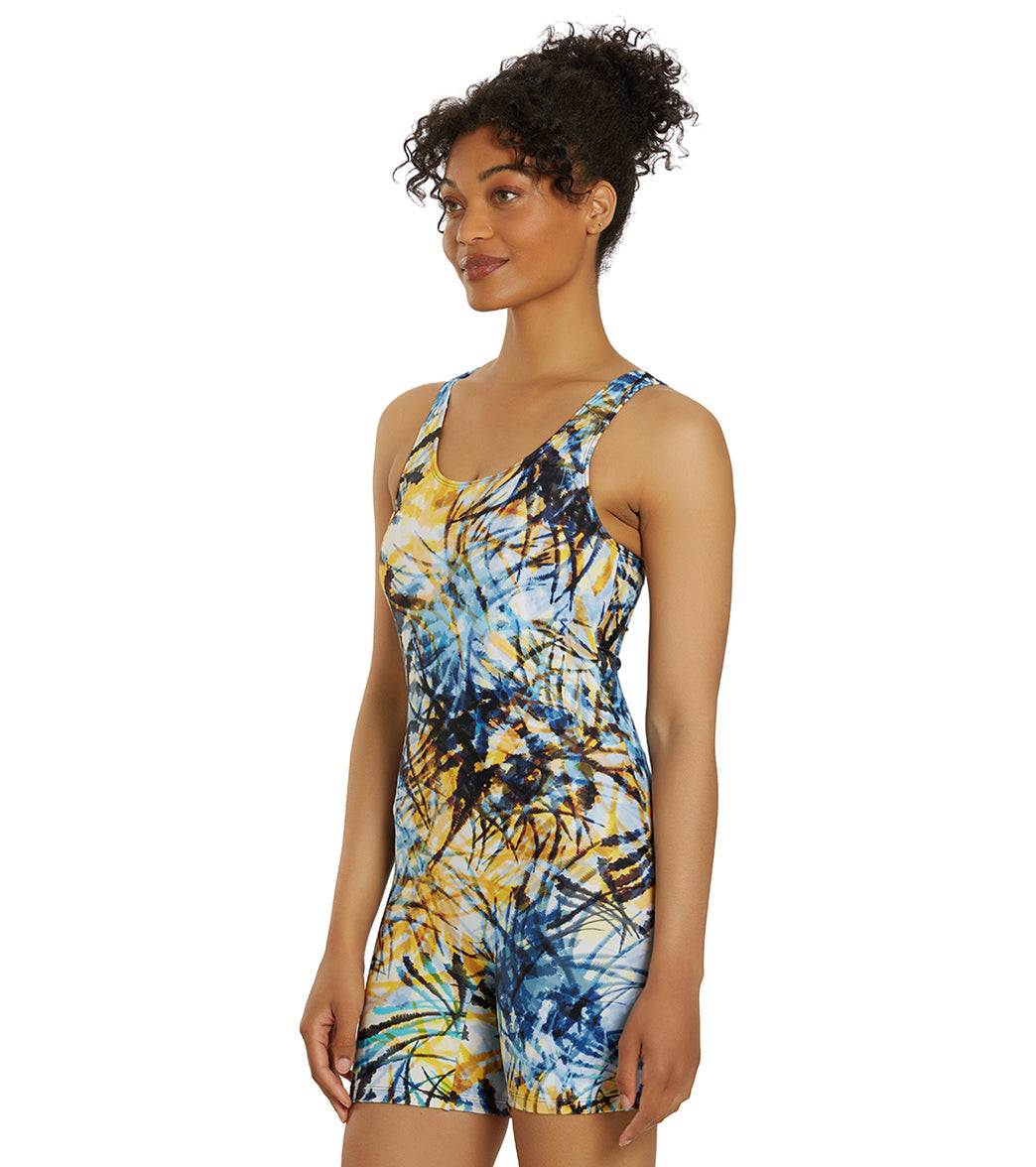  Sporti Unitard Breezy Palms One Piece Swimsuit