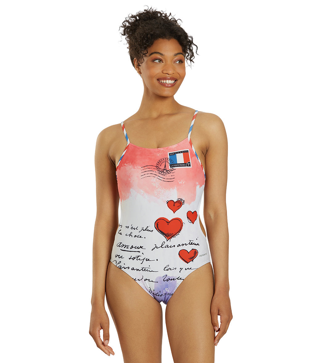 Sporti Paris Love Letters Micro Back One Piece Swimsuit (26-40)