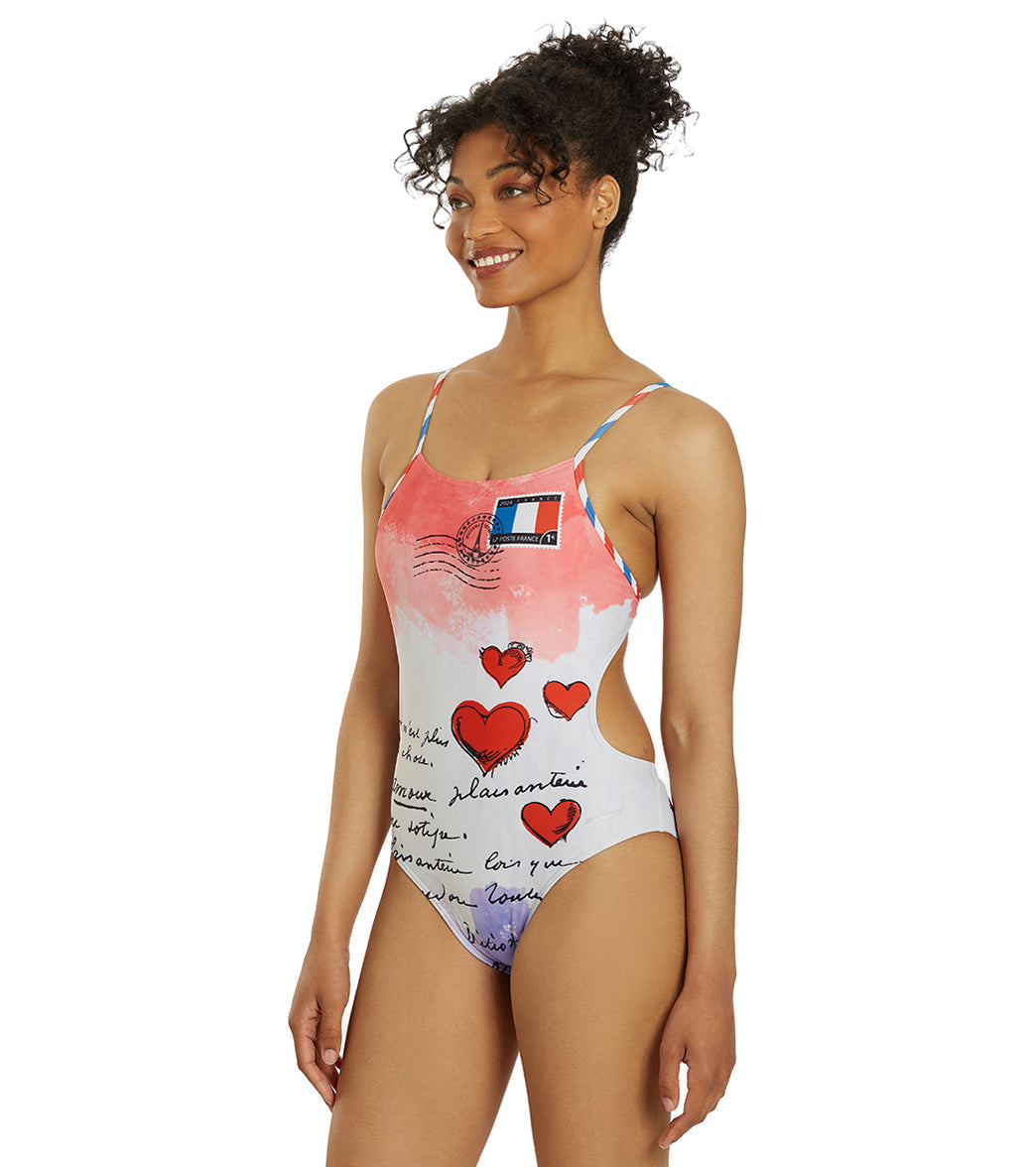  Sporti Paris Love Letters Micro Back One Piece Swimsuit (26-40)
