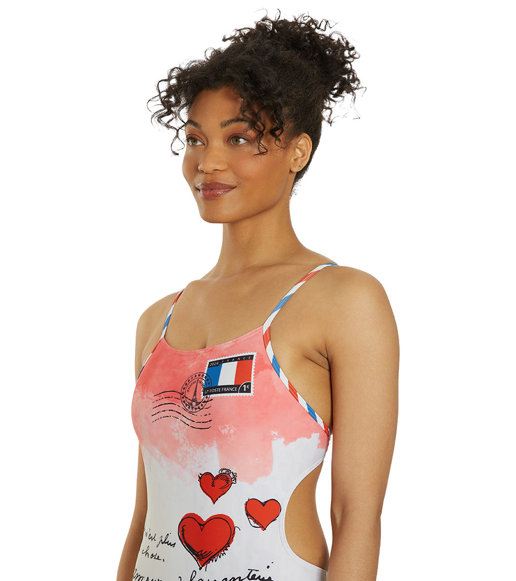  Sporti Paris Love Letters Micro Back One Piece Swimsuit (26-40)