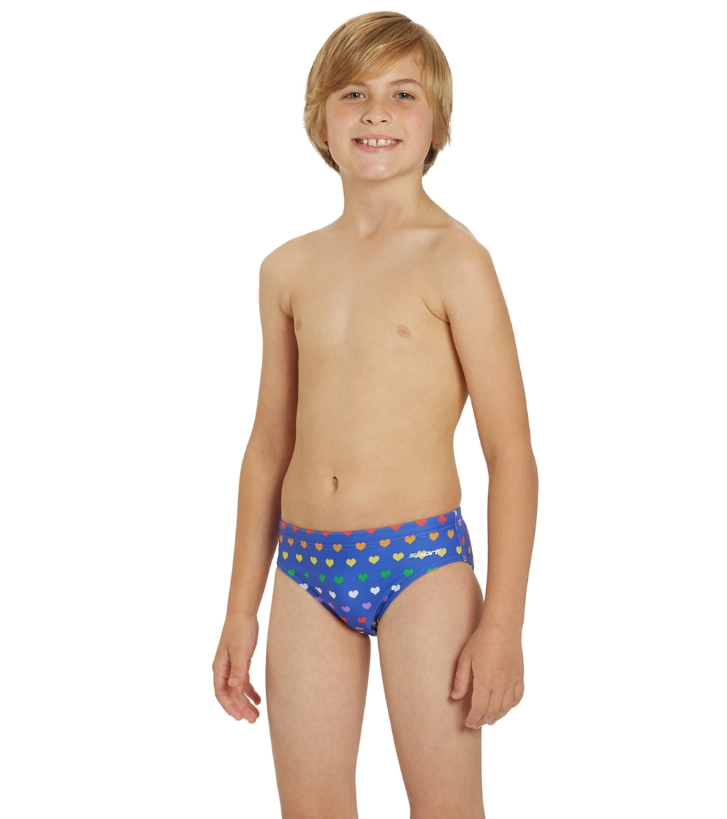  Sporti Rainbow Heart Brief Swimsuit Youth (22-28)