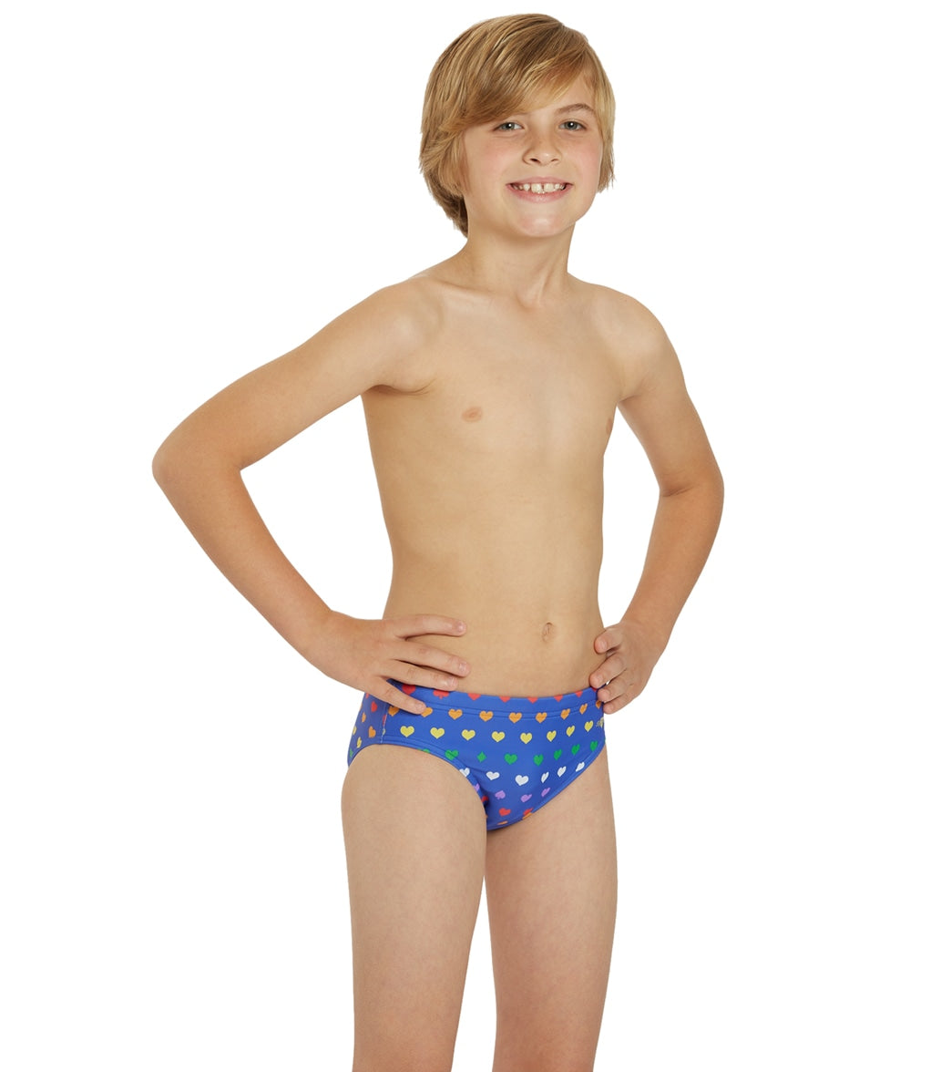  Sporti Rainbow Heart Brief Swimsuit Youth (22-28)