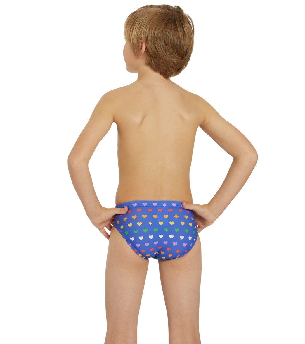  Sporti Rainbow Heart Brief Swimsuit Youth (22-28)