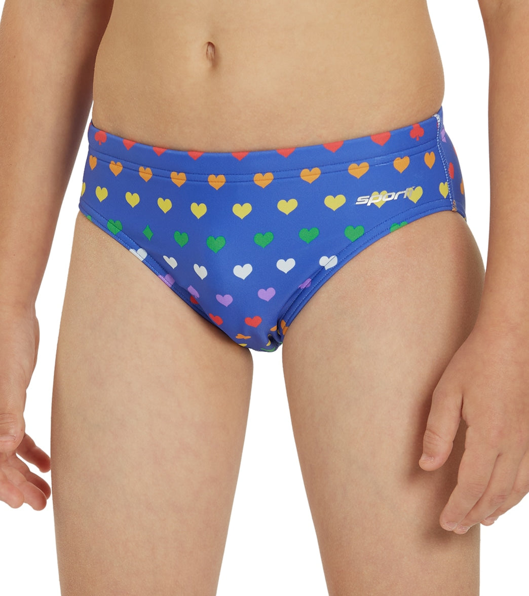  Sporti Rainbow Heart Brief Swimsuit Youth (22-28)