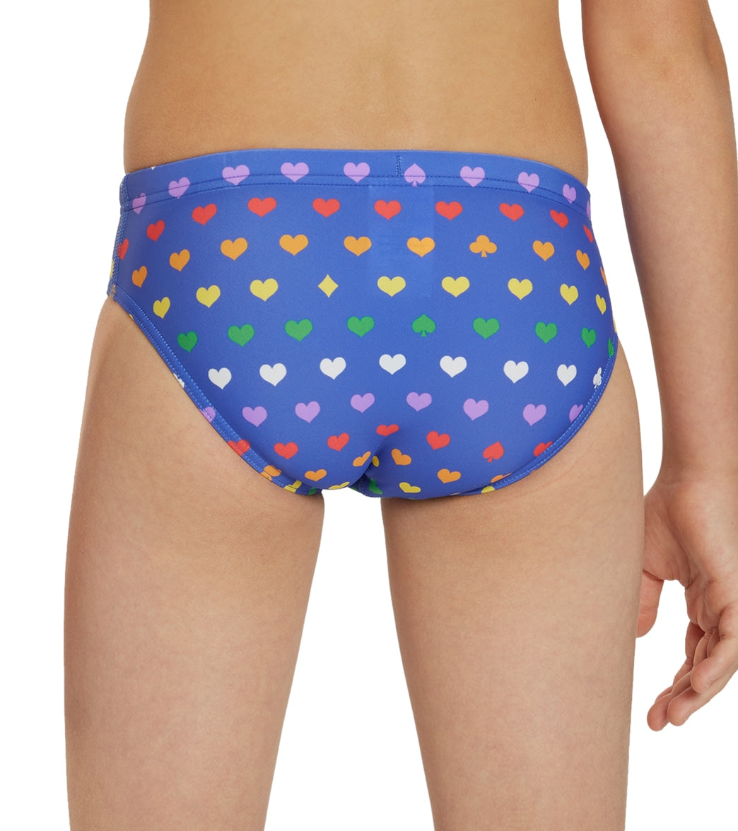  Sporti Rainbow Heart Brief Swimsuit Youth (22-28)